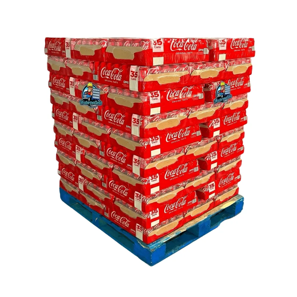 Coca-Cola cans full pallet