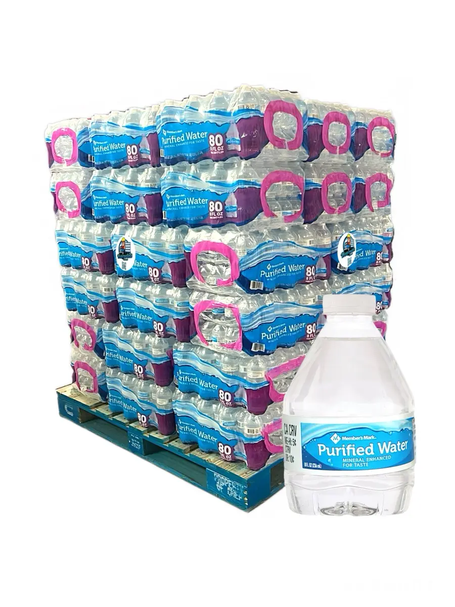 Member's Mark Purified Water 8 oz full pallet